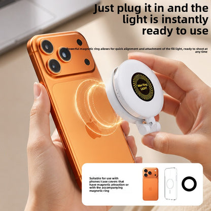 Magnetic Phone Fill Light with Adjustable Color Temperature
