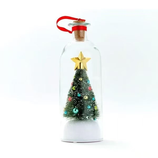 Christmas Tree Recording Message Bottle Festive Season