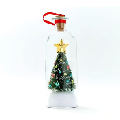 Christmas Tree Recording Message Bottle Festive Season