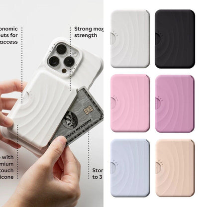 Magnetic Phone Holder with Card Storage