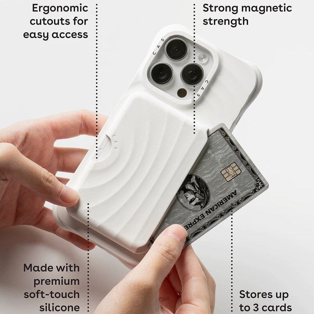 Magnetic Phone Holder with Card Storage