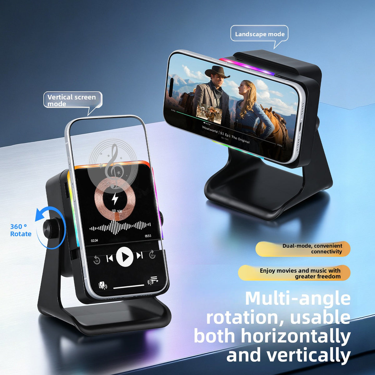 Magnetic Wireless Charging Speaker with RGB Light