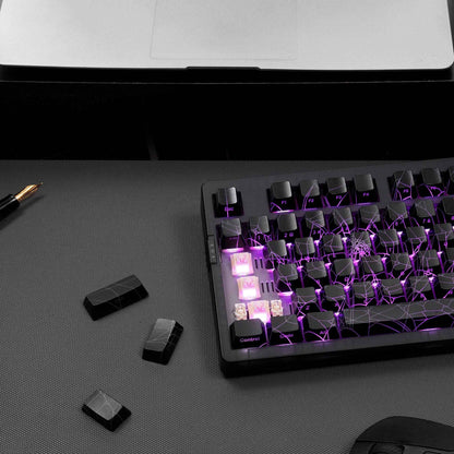 Mechanical Keyboard Tri mode Spider web Design Backlight RGB
