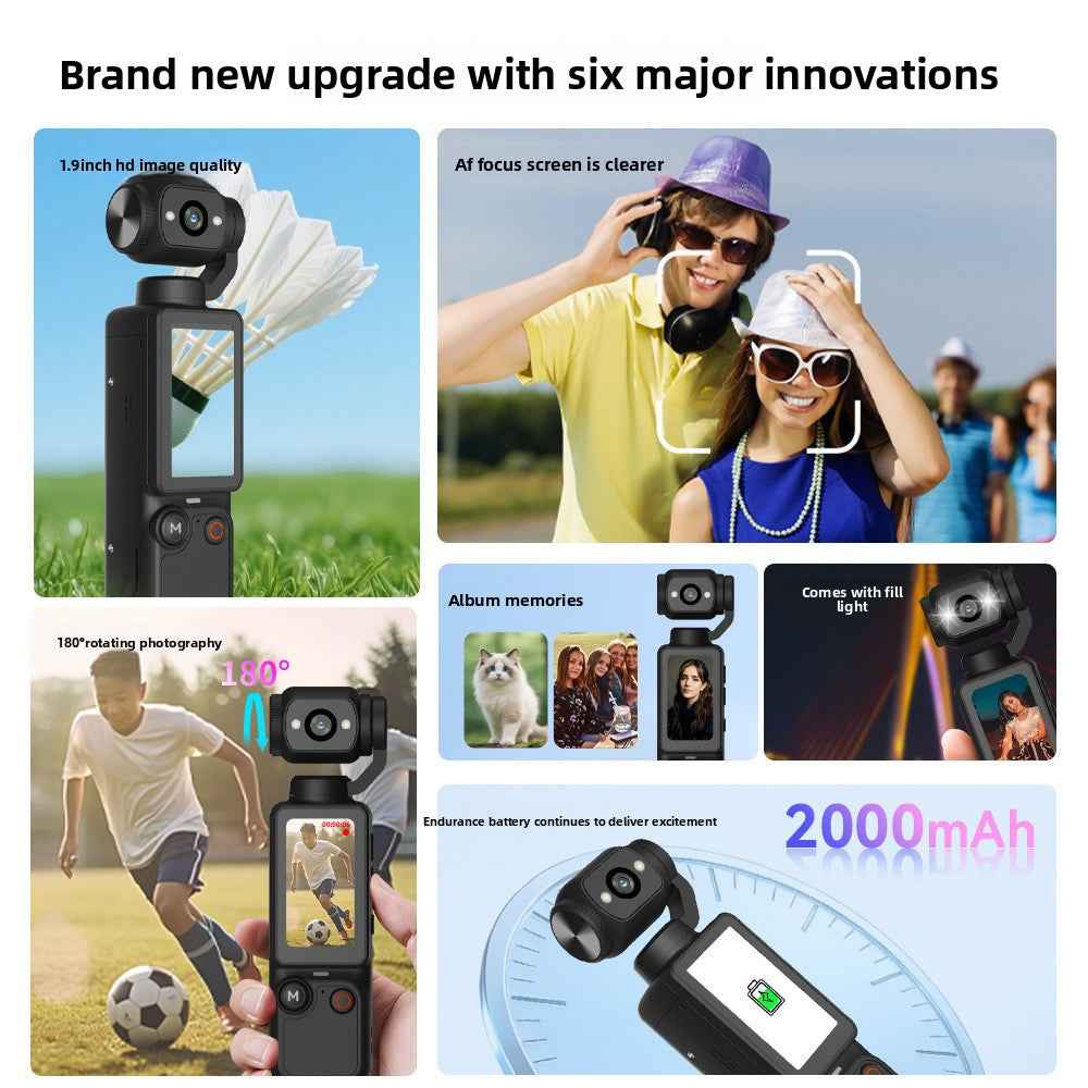 Action Camera 4K Display Screen for Sports Vlog Event