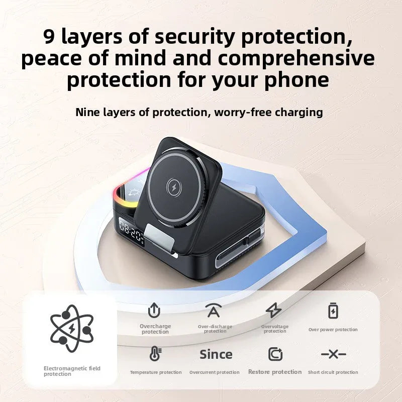 Digital Clock Wireless Charger - Magnetic and Convenient Charging Solution - ZeeTec Store