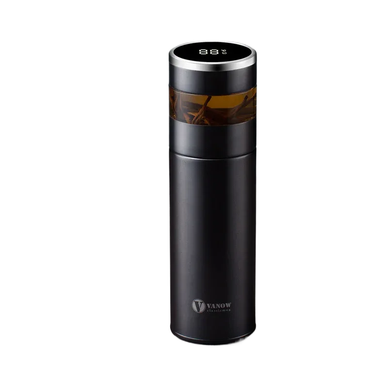 Smart Temperature Display Vacuum Cup 500ML with Tea Strainer - Premium 316 Stainless Steel Insulation - ZeeTec Store