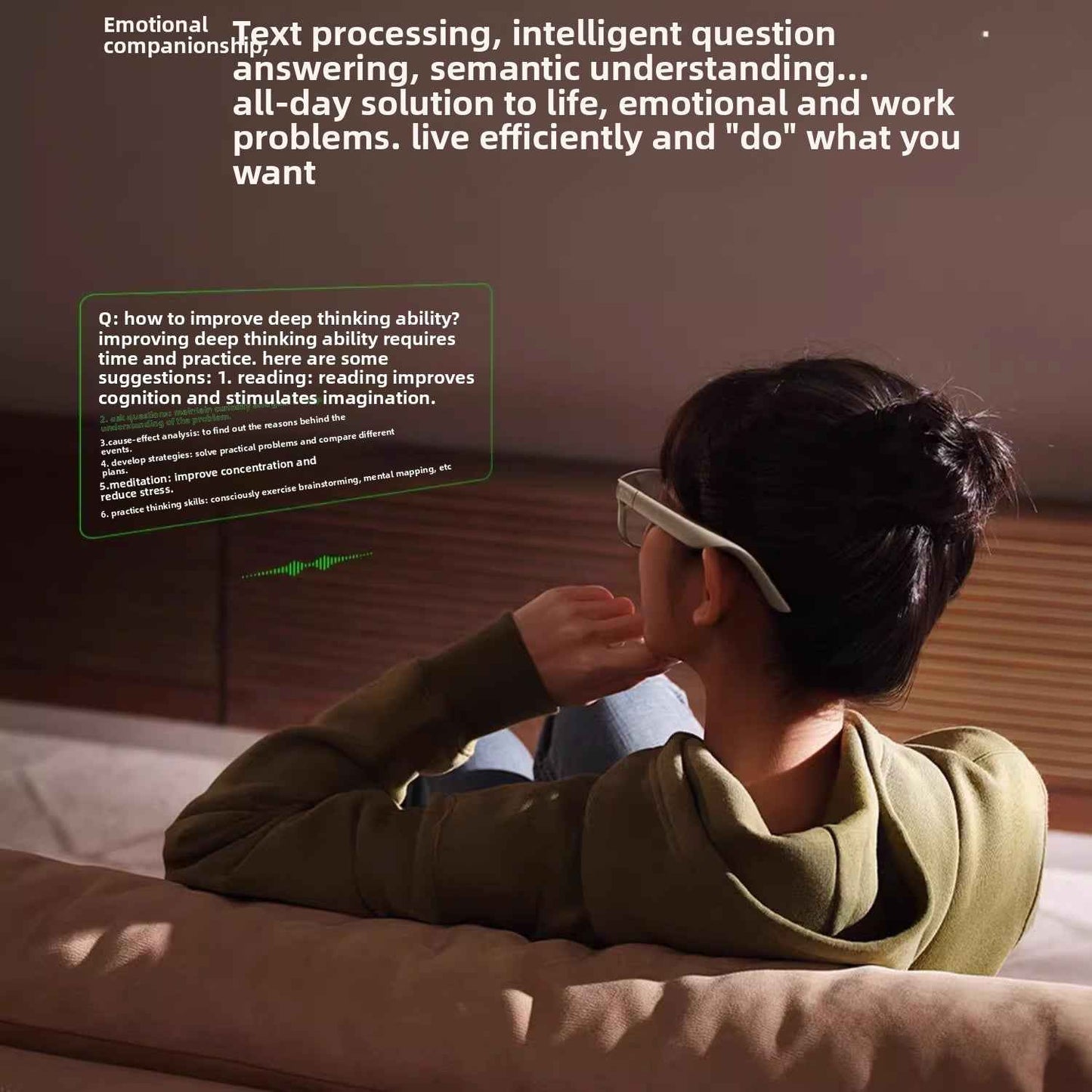 MYUV AR Smart Glasses Text Lens Display  Speech Teleprompter Real-Time Translation