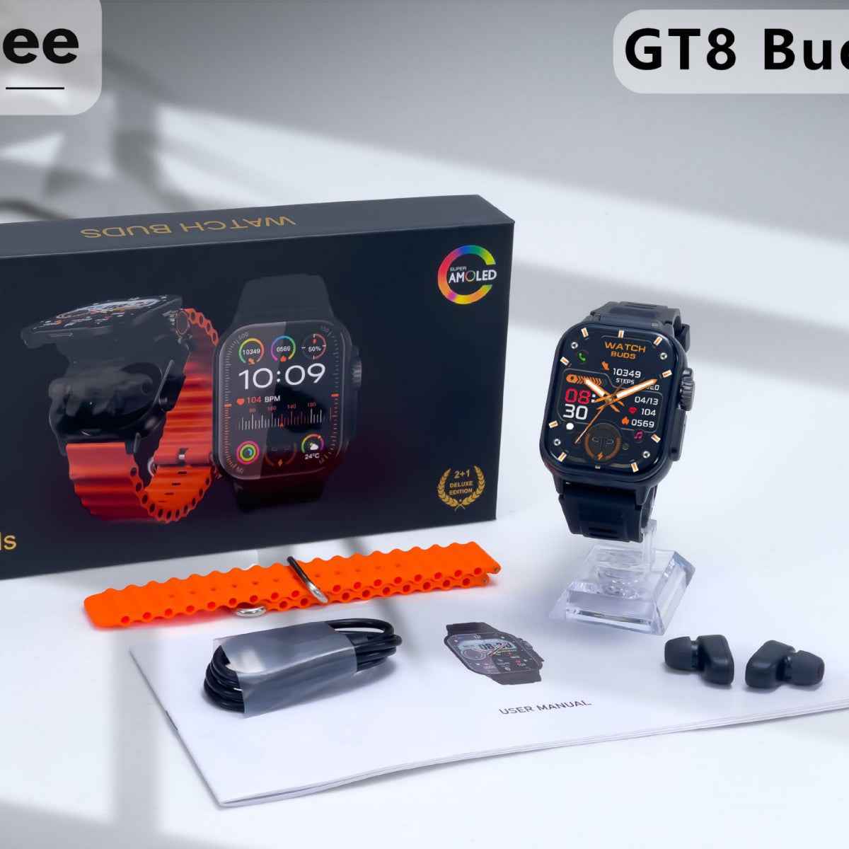 GT8BUDS Smart Watch with Bluetooth Headset
