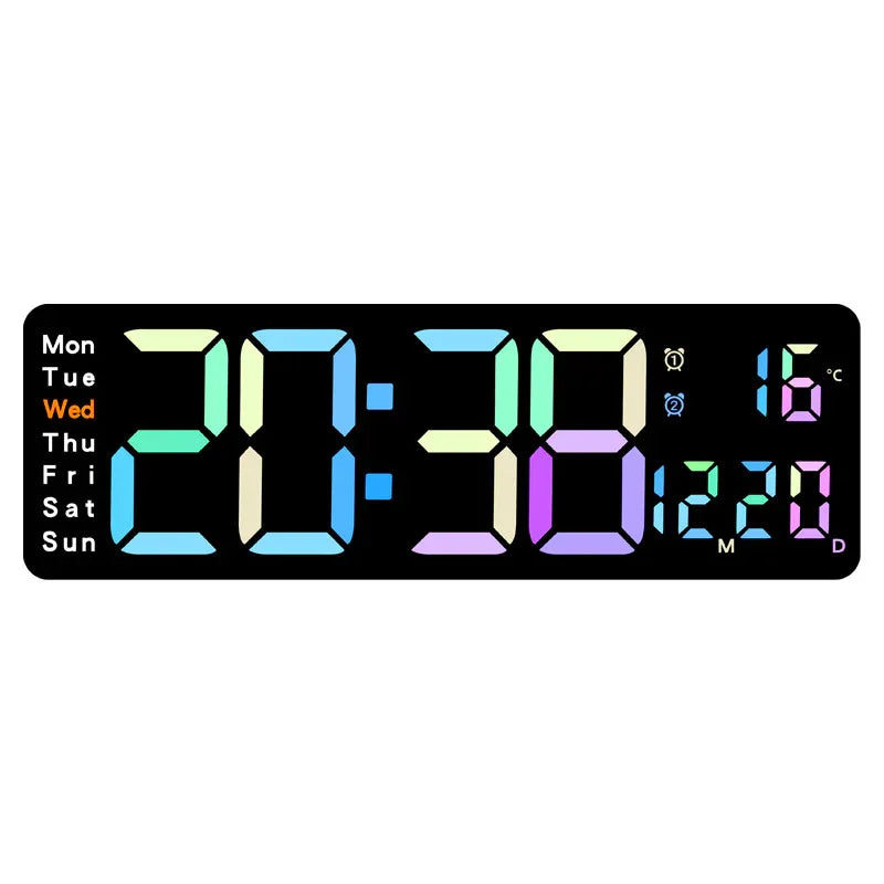 Multifunctional LED Wall Clock for Smart Home Decor - ZeeTec Store