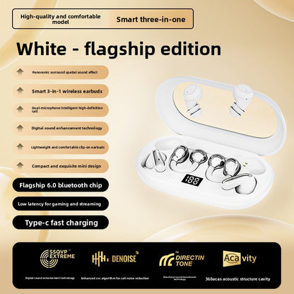 Tri-Functional Bluetooth Earbuds PowerBank with Transparent Charging Case