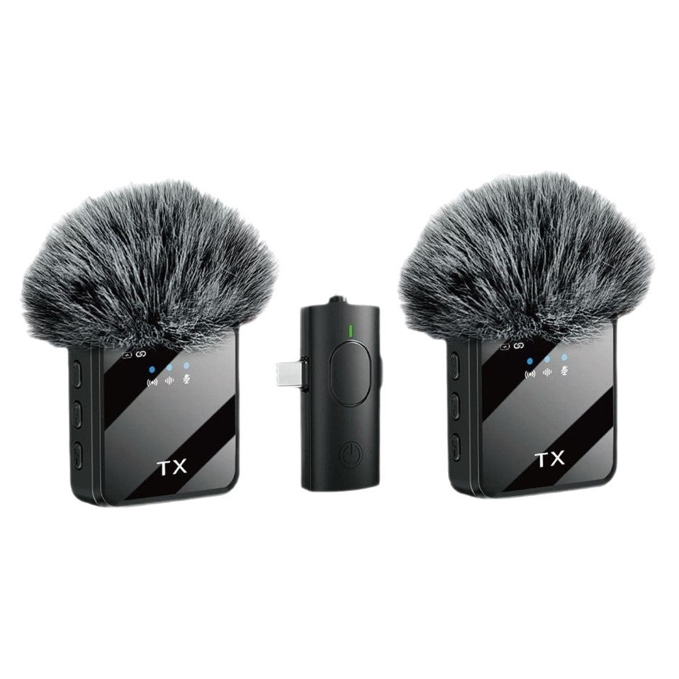 wireless lavalier microphone for mobile live streaming, compact wireless microphone for recording and audio capture