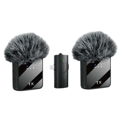 wireless lavalier microphone for mobile live streaming, compact wireless microphone for recording and audio capture