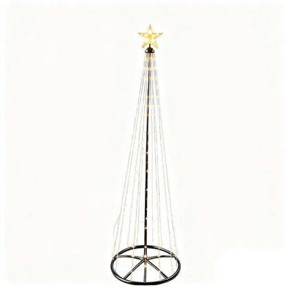Iron Tapered Rotating Branch LED Christmas Tree Light with RGB