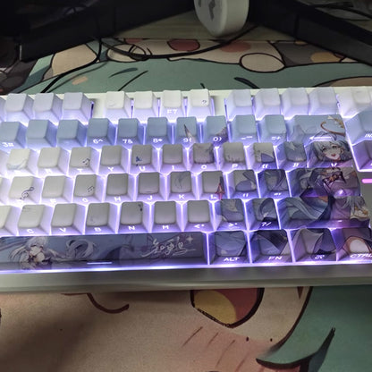 Side-Engraved Translucent PBT Mechanical Keyboard Keycaps