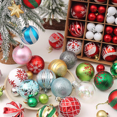 Christmas Decorative Painted Ball Ornaments Gift Set