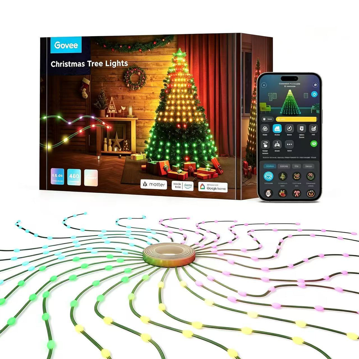 Smart RGB LED Christmas light string DIY Light Show for Christmas and Festive Season