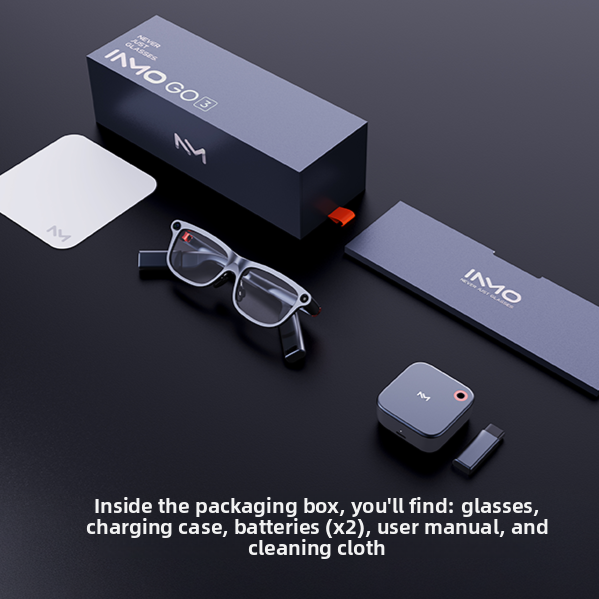 INMO Go 3 AI Glasses Real-time Translation AR Display Lightweight