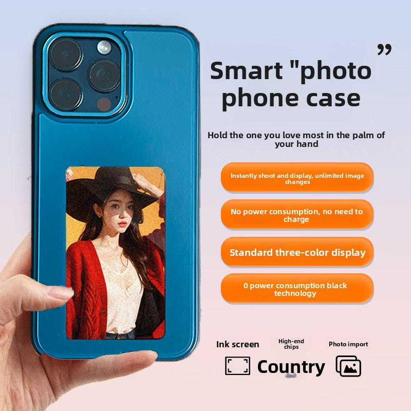 E-ink Screen Phone Case with Selfie Projector