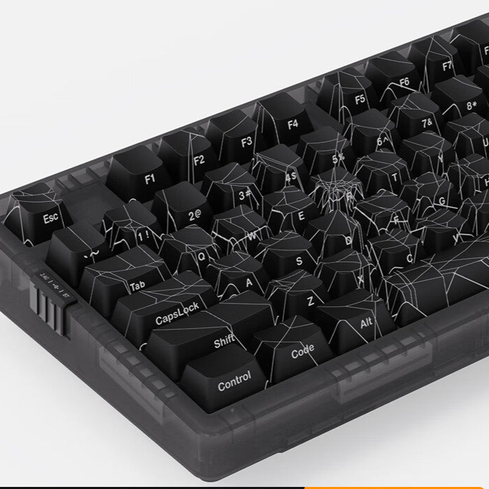 Mechanical Keyboard Tri mode Spider web Design Backlight RGB