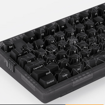 Mechanical Keyboard Tri mode Spider web Design Backlight RGB