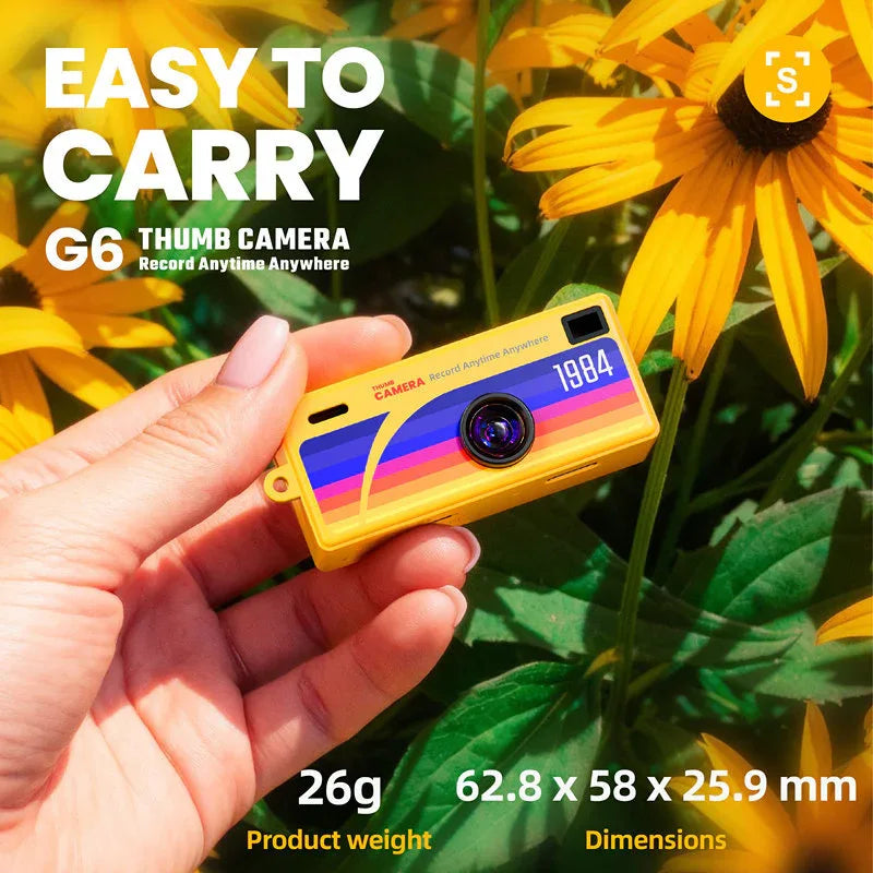 Vintage Mini High-Definition Camera - Compact 1080P Thumb-Sized Retro Camera with 0.96-Inch Display and 3-Hour Battery Life for Travel & Vlogging - ZeeTec Store