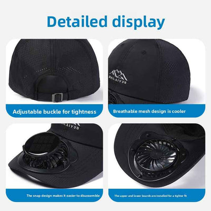 Solar Powered Digital Display Cooling Cap