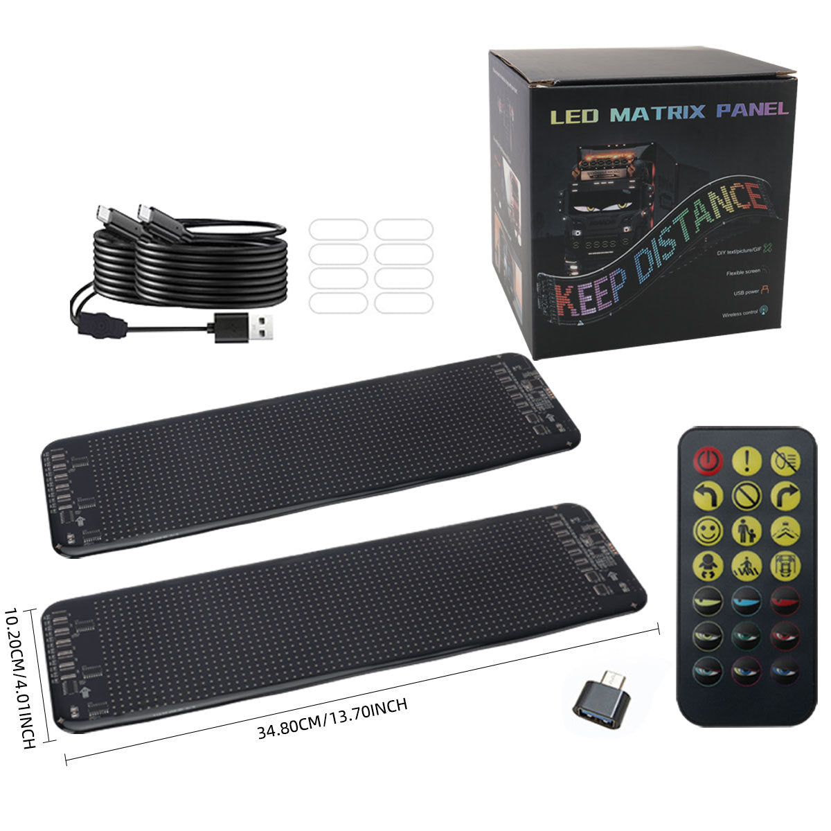 Flexible LED Car Display Screen with Bluetooth Control
