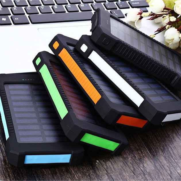 Solar Charger Power Bank with Compass and Carabiner