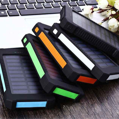 Solar Charger Power Bank with Compass and Carabiner