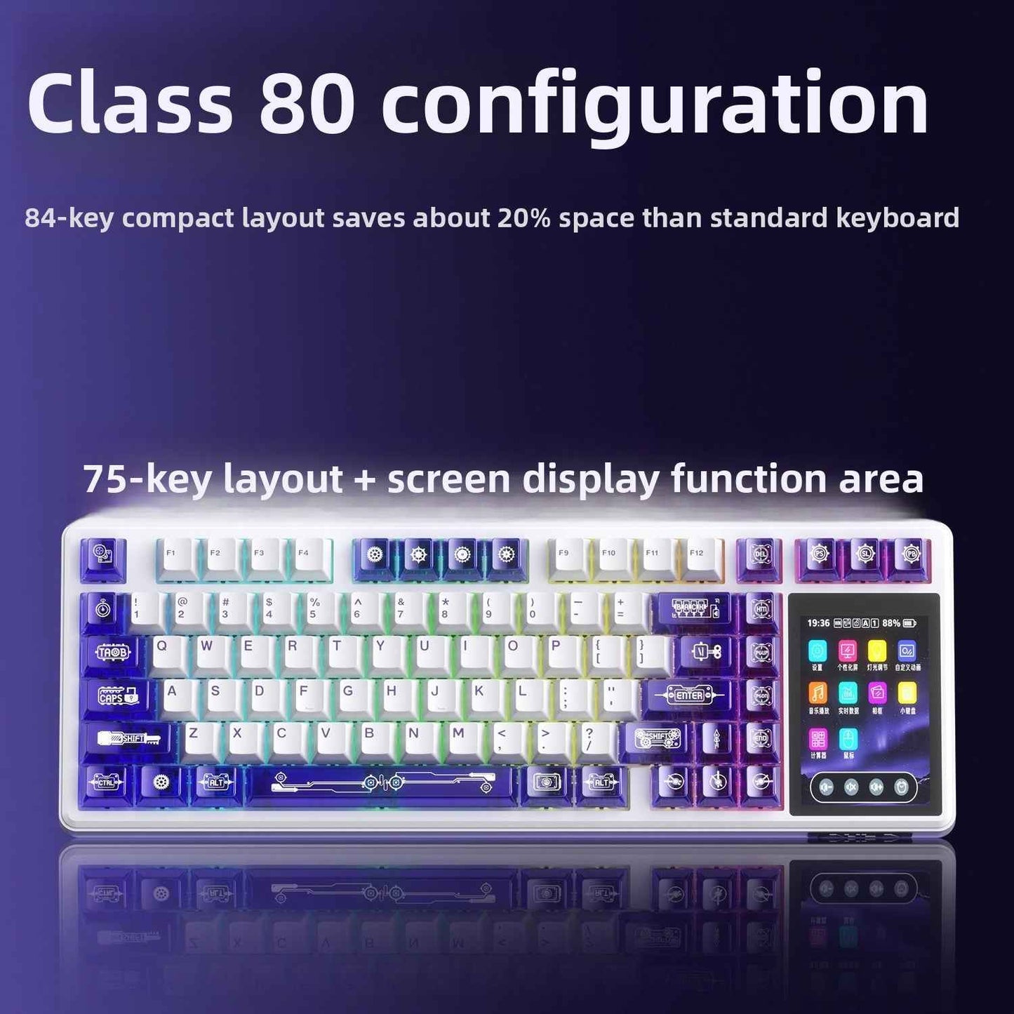 Aula L99 Screen Display Mechanical Keyboard Programmable keys and RGB backlighting