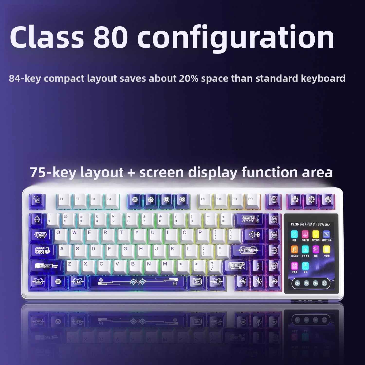 Aula L99 Screen Display Mechanical Keyboard Programmable keys and RGB backlighting