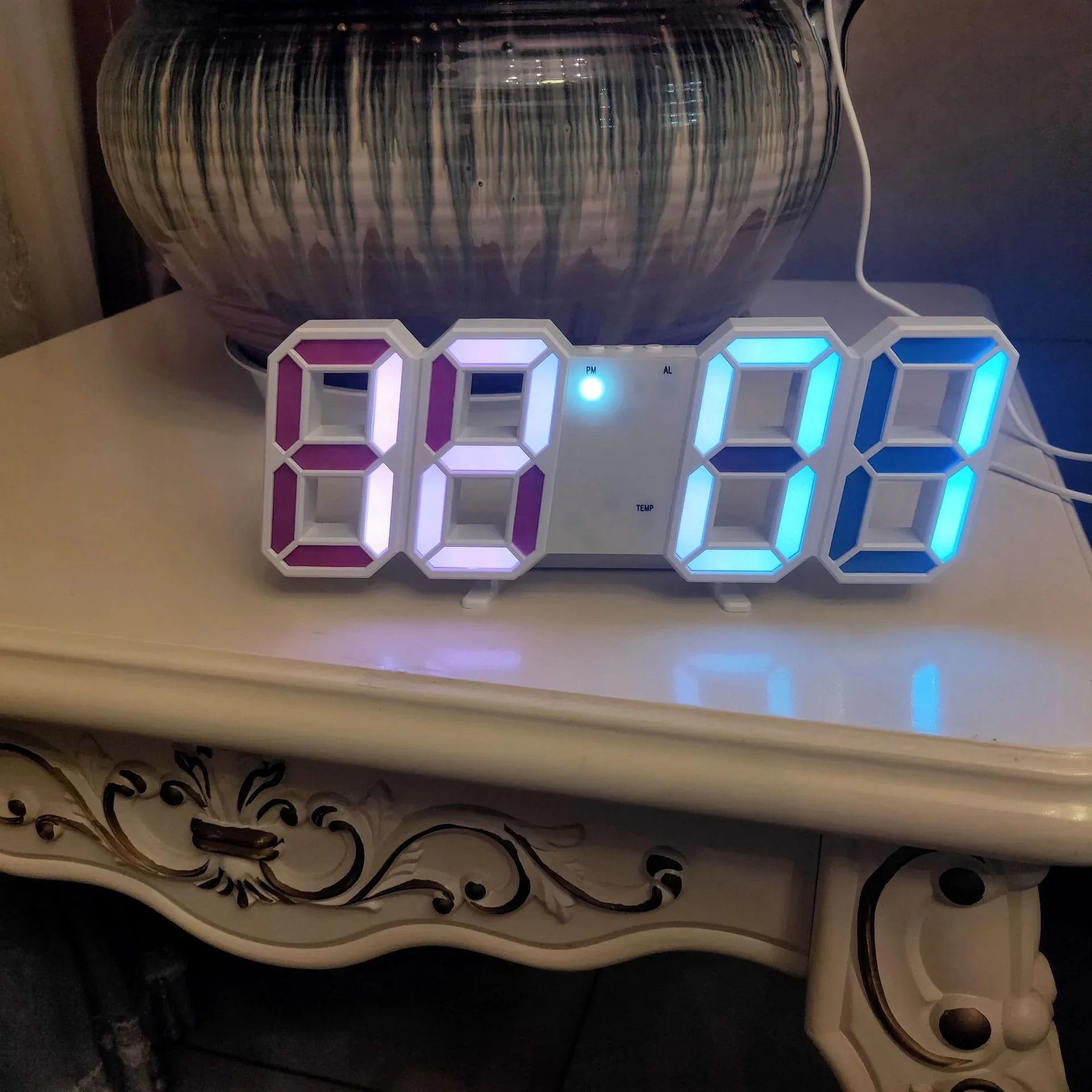 Smart 3D LED Alarm Clock - Multi-Function Time, Date, Temperature Display, Snooze, Versatile Mounting, Memory Function - ZeeTec Store