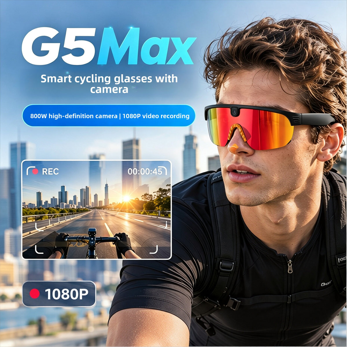 AIMB-G5MAX Smart Glasses with AI Translation and HD Camera