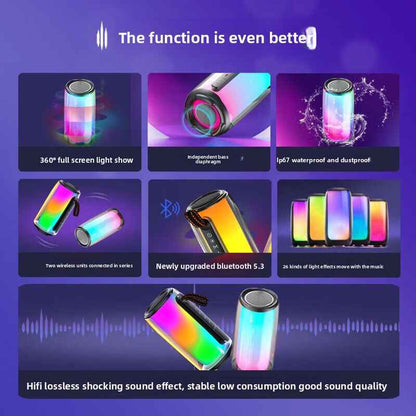 Voice of Berlin Bluetooth Speaker 15W , Colorful Wireless Speaker, High Volume Subwoofer, Portable High-Quality Computer Speaker