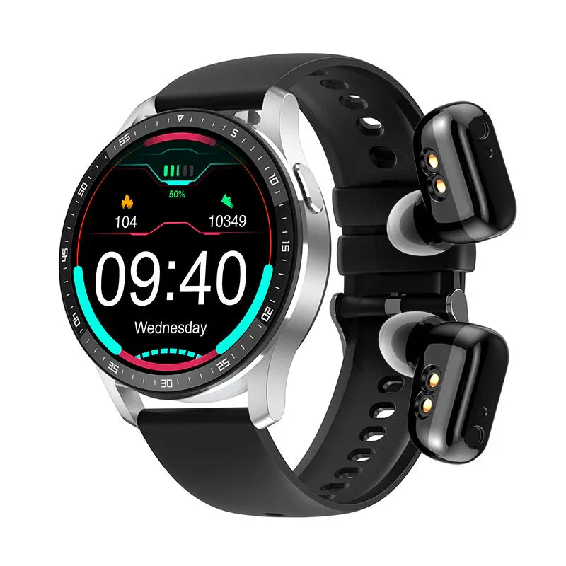 High Quality Smart Sports Watch with 1.39” HD Touch IPS Display, Built-in TWS Headset, Bluetooth Call & SMS, Health Monitoring, Sleep Tracking, Social Apps, Games, Wireless Charging, Up to 7 Days Battery Life - ZeeTec Store