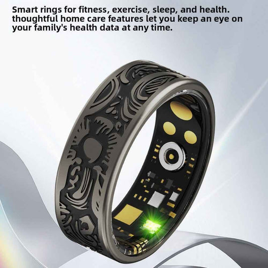 Smart ring made of titanium and steel