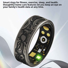 Smart Ring Crafted from Titanium and Steel - Durable Titanium Steel Smart Ring
