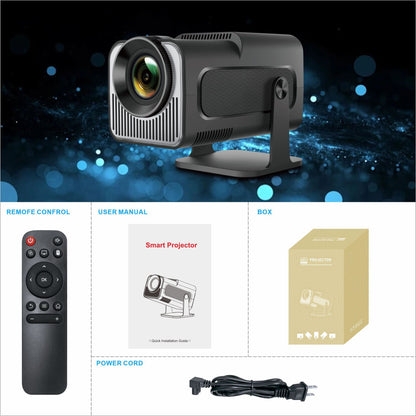 Portable Projector 1080P Native 4K Supported Android WiFi Bluetooth Short Throw Home Cinema, ideal for smaller rooms