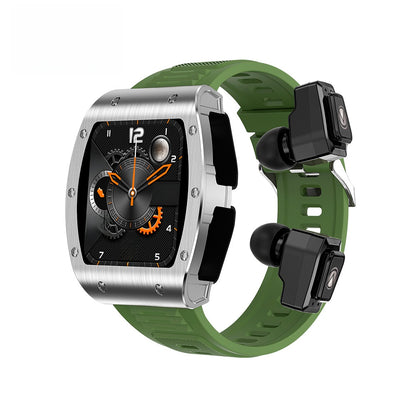 Bluetooth Smart Watch Built-in Earbuds with Health Monitoring