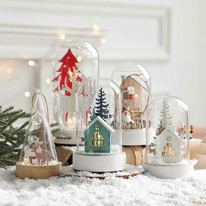 Glass Christmas Ornament Night Light