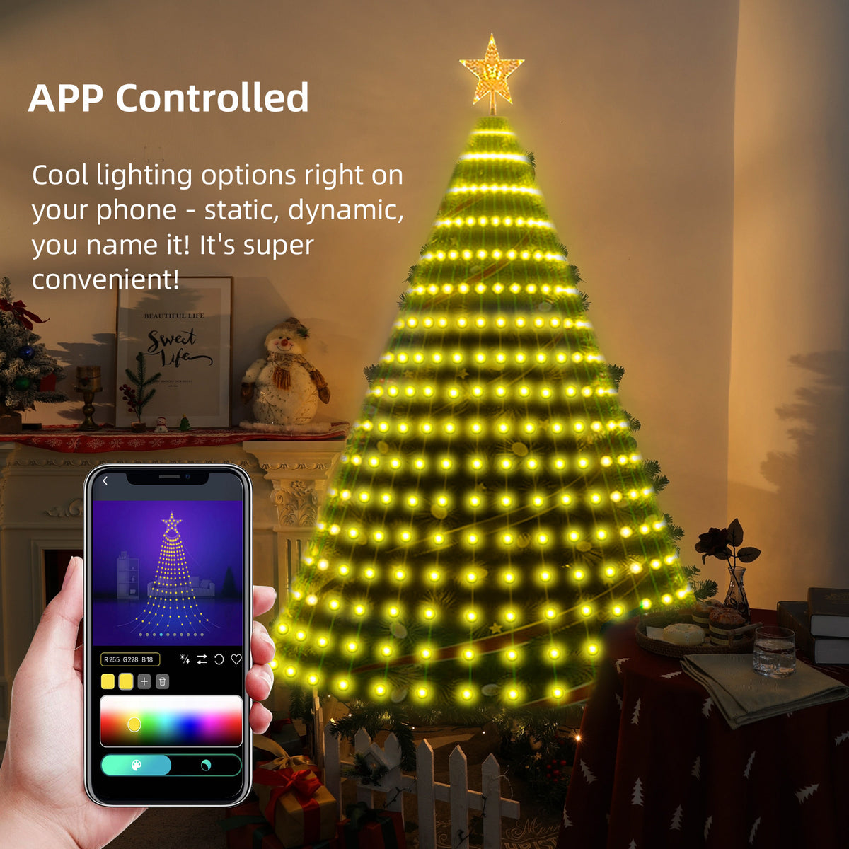 Smart Christmas Tree Light Strings with App Control
