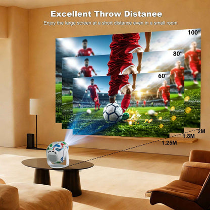 Portable Projector Mini 8k Football Theme