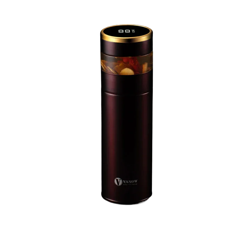 Smart Temperature Display Vacuum Cup 500ML with Tea Strainer - Premium 316 Stainless Steel Insulation - ZeeTec Store