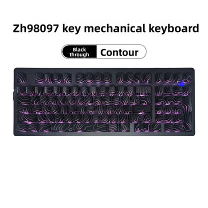 ZH980 Mechanical Keyboard Tri mode Spider web Design Backlight RGB