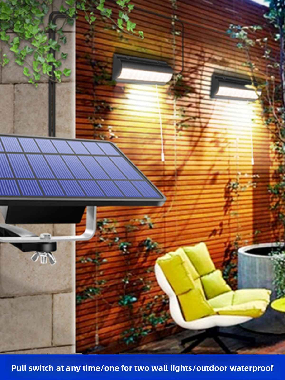 Solar Powered Outdoor Wall Light with Remote Control for Effortless Illumination