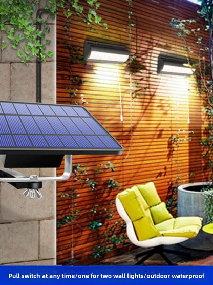 Solar Powered Outdoor Wall Light with Remote Control for Effortless Illumination