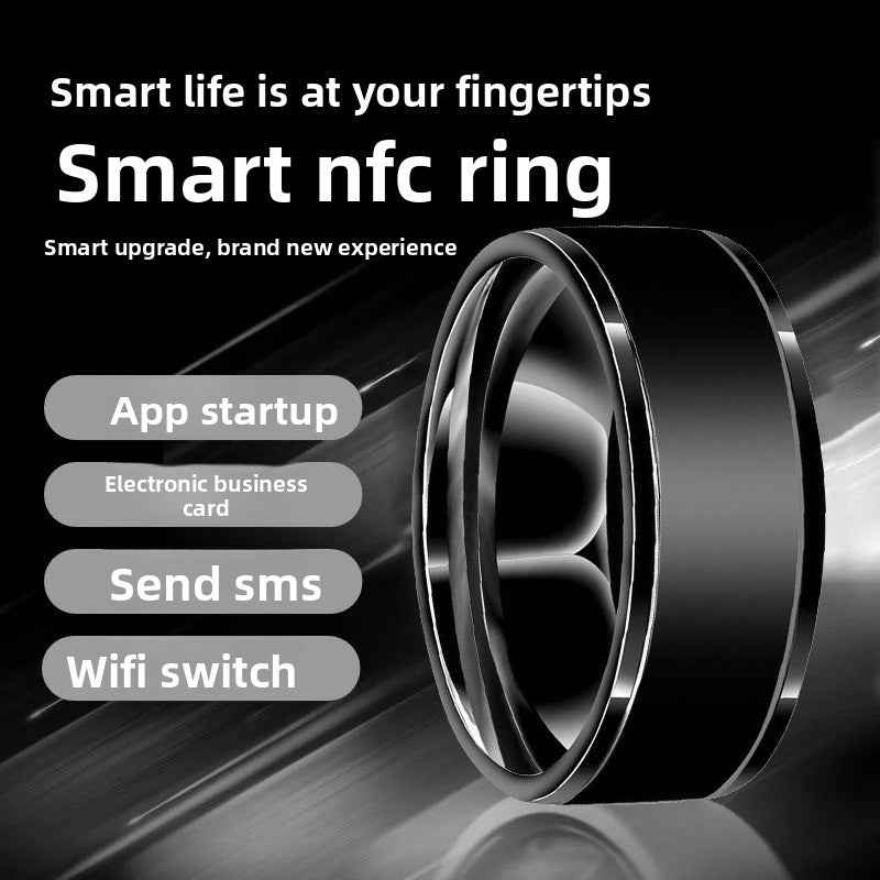 NFC Smart Ring Solar Charging Lightweight
