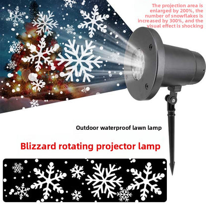 Christmas Snowflake Projector Light, Replaceable Film Patterns with High Brightness, Dual Usage (Indoor and outdoor)