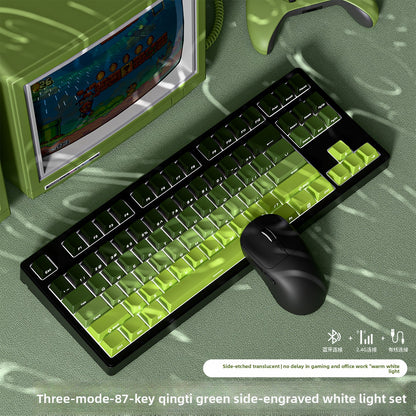 Wireless Mechanical Keyboard with Bluetooth Triple-Mode Connectivity