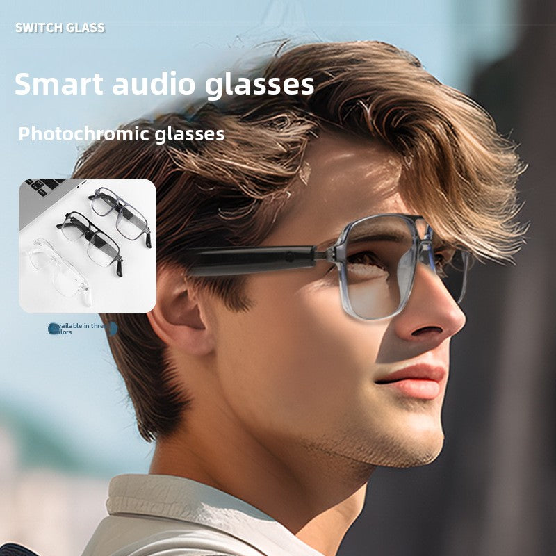 Smart Photochromic Bluetooth Audio Glasses, Open-Ear Audio, Touch Control and Lightweight Design